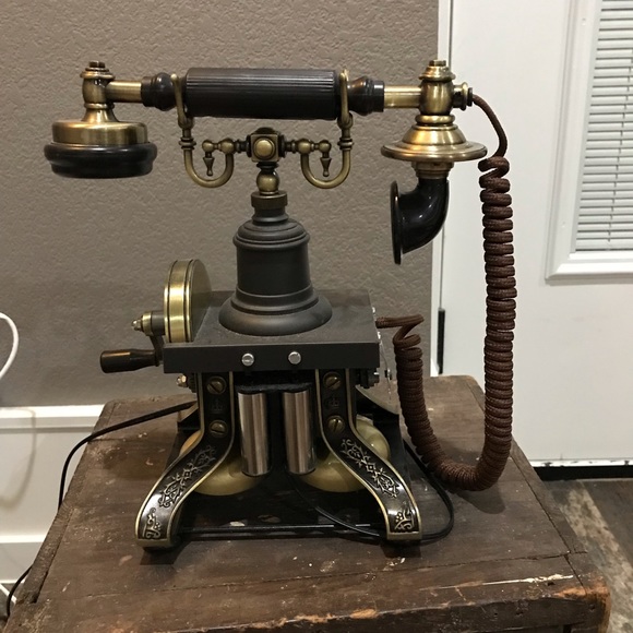 ANTIQUE  (REPLICA) DESK PHONE ELECTRIC W/ORIGINAL BOX & MANUAL (Christmas gift) - Picture 7 of 13